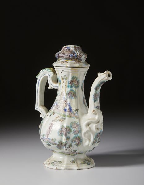 MANIFATTURA GIUSEPPE BARTOLUCCI, PESARO, 1760 CIRCA : Caffettiera in maiolica con corpo piriforme e costolato, decorato con motivo 'a paesini' in bruno di manganese  - Asta Asta 401 | ARTE ANTICA E DEL XIX SECOLO Online - Associazione Nazionale - Case d'Asta italiane