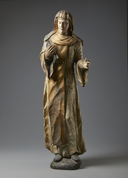 SCULTORE DEL XVI SECOLO : Figura di santa in legno intagliato e parzialmente dorato, probabilmente Santa Brigida o Santa Scolastica  - Asta Asta 401 | ARTE ANTICA E DEL XIX SECOLO Online - Associazione Nazionale - Case d'Asta italiane