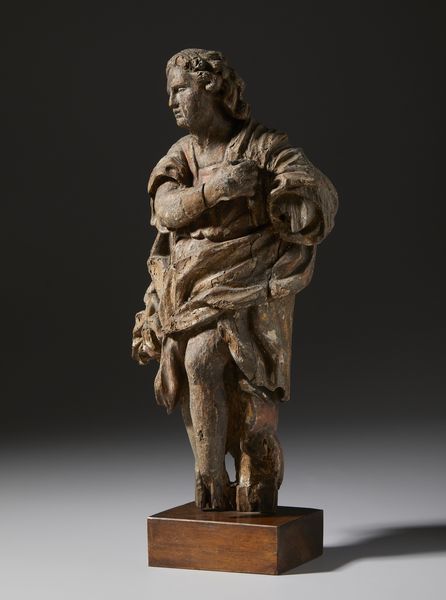 SCULTORE ITALIANO DEL XVII SECOLO : Angelo in legno scolpito  - Asta Asta 401 | ARTE ANTICA E DEL XIX SECOLO Online - Associazione Nazionale - Case d'Asta italiane