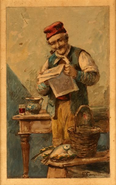 FAVRETTO GIACOMO (1849 - 1887) : Attribuito a. La lettura  - Asta Asta 401 | ARTE ANTICA E DEL XIX SECOLO Online - Associazione Nazionale - Case d'Asta italiane