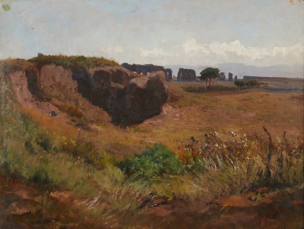 SASSI PIETRO (1834 - 1905) : Ai primi di settembre, 1898. Campagna Romana.  - Asta Asta 401 | ARTE ANTICA E DEL XIX SECOLO Online - Associazione Nazionale - Case d'Asta italiane