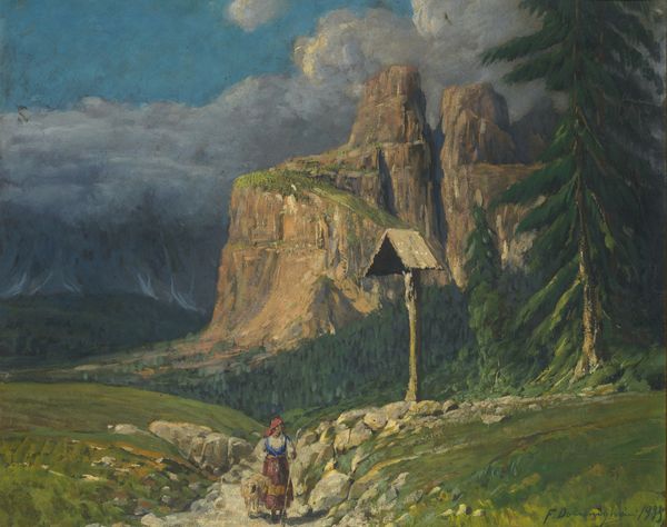 DOMENEGHINI FRANCESCO (1860 - 1950) : Gruppo Sella, Dolomiti  - Asta Asta 401 | ARTE ANTICA E DEL XIX SECOLO Online - Associazione Nazionale - Case d'Asta italiane