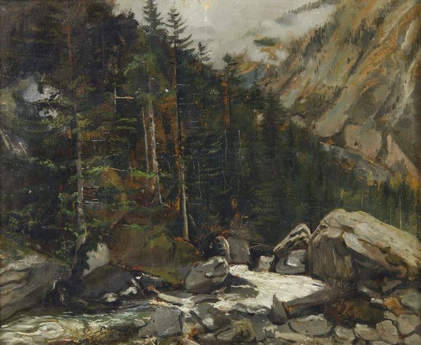 AMUS EUGENIO (1834 - 1899) : Paesaggio montano  - Asta Asta 401 | ARTE ANTICA E DEL XIX SECOLO Online - Associazione Nazionale - Case d'Asta italiane