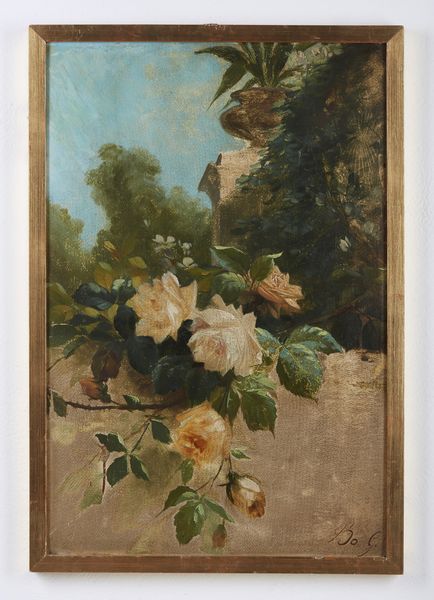 BO GIACINTO  (1832 - 1912) : Paesaggio con rose  - Asta Asta 401 | ARTE ANTICA E DEL XIX SECOLO Online - Associazione Nazionale - Case d'Asta italiane