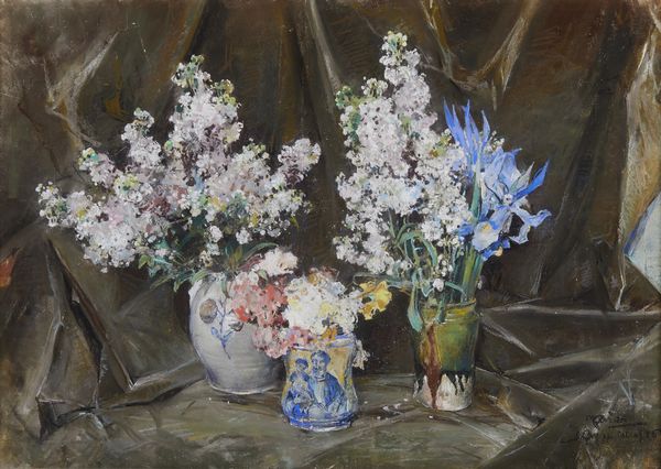 CASCIARO GIUSEPPE (1863 - 1945) : Natura morta con vasi di fiori  - Asta Asta 401 | ARTE ANTICA E DEL XIX SECOLO Online - Associazione Nazionale - Case d'Asta italiane