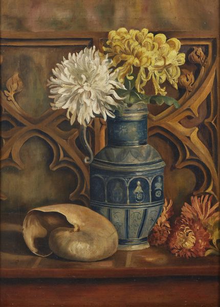 RICHEBE' HORACE (1871 - 1964) : Natura morta con vaso di fiori e nautilus  - Asta Asta 401 | ARTE ANTICA E DEL XIX SECOLO Online - Associazione Nazionale - Case d'Asta italiane