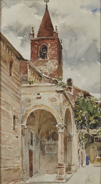 BELTRAME ACHILLE (1871 - 1945) : Chiesa di San Lorenzo a Verona  - Asta Asta 401 | ARTE ANTICA E DEL XIX SECOLO Online - Associazione Nazionale - Case d'Asta italiane