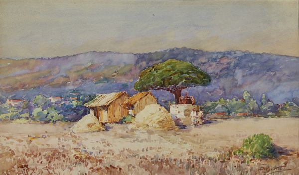 BELTRAME ACHILLE (1871 - 1945) : Paesaggio collinare  - Asta Asta 401 | ARTE ANTICA E DEL XIX SECOLO Online - Associazione Nazionale - Case d'Asta italiane