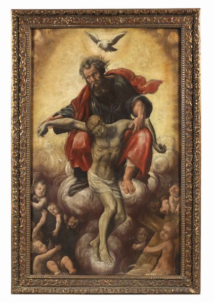 ARTISTA DEL XVI SECOLO : Santa Trinit  - Asta Asta 401 | ARTE ANTICA E DEL XIX SECOLO Online - Associazione Nazionale - Case d'Asta italiane