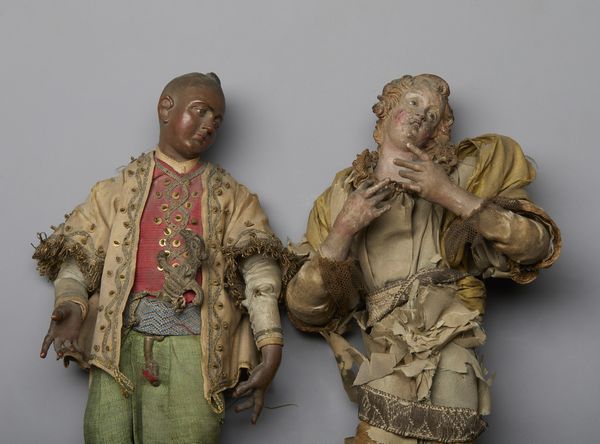 MANIFATTURA NAPOLETANA DEL XIX SECOLO : Quattro figure da presepe in terracotta e tessuto  - Asta Asta 401 | ARTE ANTICA E DEL XIX SECOLO Online - Associazione Nazionale - Case d'Asta italiane