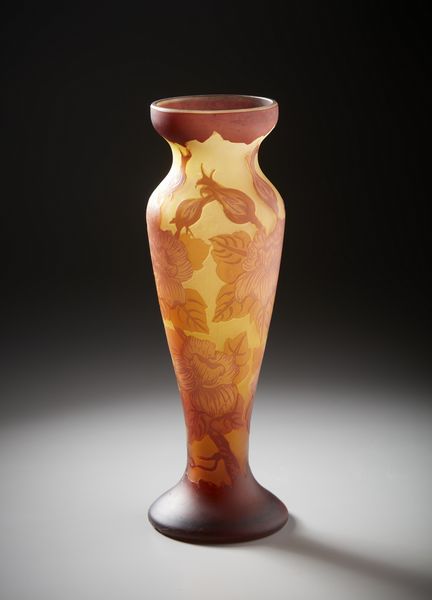 MANIFATTURA FRANCESE DEL XX SECOLO : Vaso a balaustro con decori floreali nei toni del bruno e dell'arancio  - Asta Asta 401 | ARTE ANTICA E DEL XIX SECOLO Online - Associazione Nazionale - Case d'Asta italiane