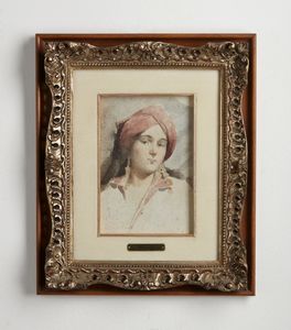 MANTEGAZZA GIACOMO (1853 - 1920) : Ritratto di donna con turbante  - Asta Asta 401 | ARTE ANTICA E DEL XIX SECOLO Online - Associazione Nazionale - Case d'Asta italiane