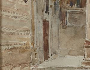 BELTRAME ACHILLE (1871 - 1945) : Chiesa di San Lorenzo a Verona  - Asta Asta 401 | ARTE ANTICA E DEL XIX SECOLO Online - Associazione Nazionale - Case d'Asta italiane