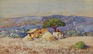 BELTRAME ACHILLE (1871 - 1945) - Paesaggio collinare