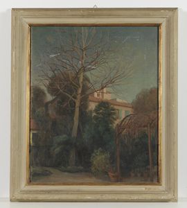 GARDELLI AUGUSTO (1886 - 1968) : Paesaggio con casa  - Asta Asta 401 | ARTE ANTICA E DEL XIX SECOLO Online - Associazione Nazionale - Case d'Asta italiane