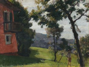 GALANTI PIERO (1885 - 1973) - Paesaggio estivo