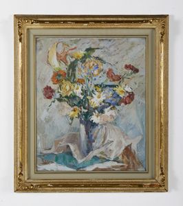 DEABATE TEONESTO (1898 - 1981) : Vaso di fiori  - Asta Asta 401 | ARTE ANTICA E DEL XIX SECOLO Online - Associazione Nazionale - Case d'Asta italiane