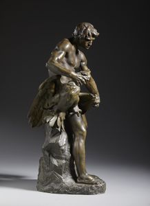 GUILLOT ANATOLE (1865 - 1911) : Uomo in lotta con un aquila  - Asta Asta 401 | ARTE ANTICA E DEL XIX SECOLO Online - Associazione Nazionale - Case d'Asta italiane