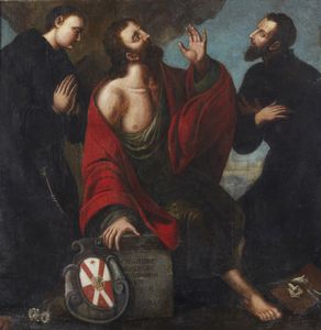 ARTISTA DEL XVII SECOLO - Trionfo allegorico (San Giuseppe e frati)