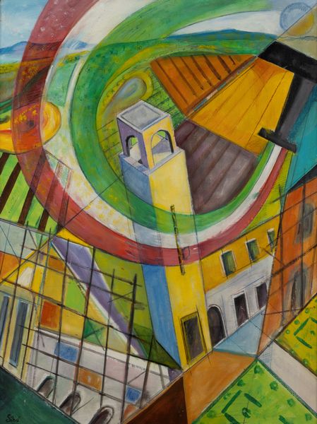 Sibò : Spirale tricolore su littoria  - Asta Arte Moderna e Contemporanea - Associazione Nazionale - Case d'Asta italiane