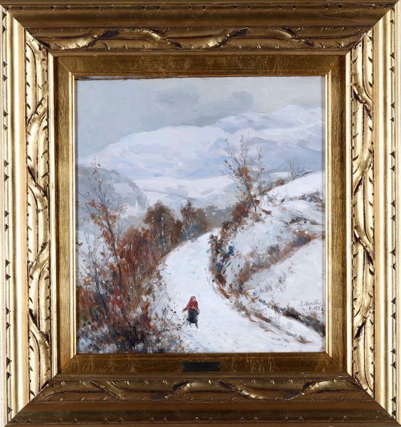 AMEDEO MERELLO : Paesaggio con neve, 1934  - Asta Dipinti del XIX-XX secolo - Associazione Nazionale - Case d'Asta italiane