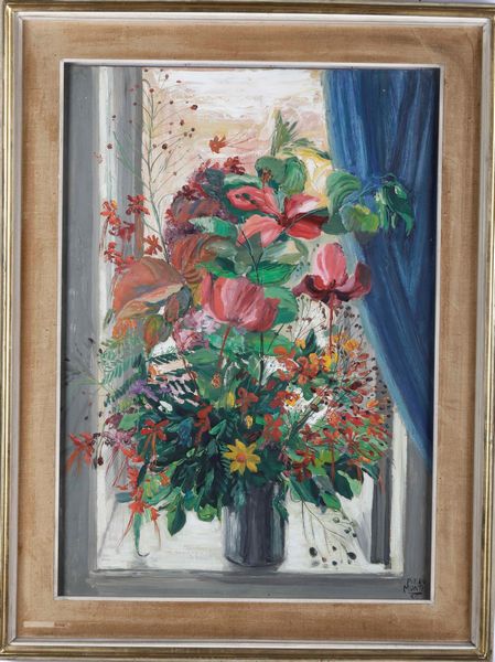 PIERO MONTI : Fiori del Sudan, 1958  - Asta Dipinti del XIX-XX secolo - Associazione Nazionale - Case d'Asta italiane