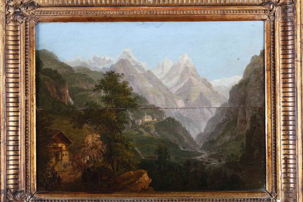 Heinrich Reinhold (1788-1825), attr. Paesaggio  - Asta Dipinti del XIX-XX secolo - Associazione Nazionale - Case d'Asta italiane