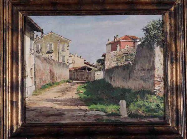 Mario Paolo Pajetta : Vicolo Palazzina a San Zeno, Verona  - Asta Dipinti del XIX-XX secolo - Associazione Nazionale - Case d'Asta italiane