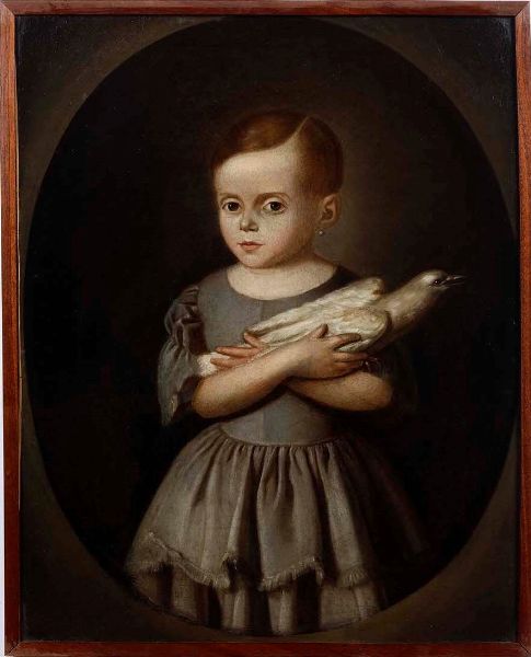 Anonimo del XIX secolo Ritratto di bambina  - Asta Dipinti del XIX-XX secolo - Associazione Nazionale - Case d'Asta italiane