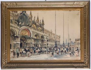 Giulio Falzoni - Veduta di Piazza San Marco