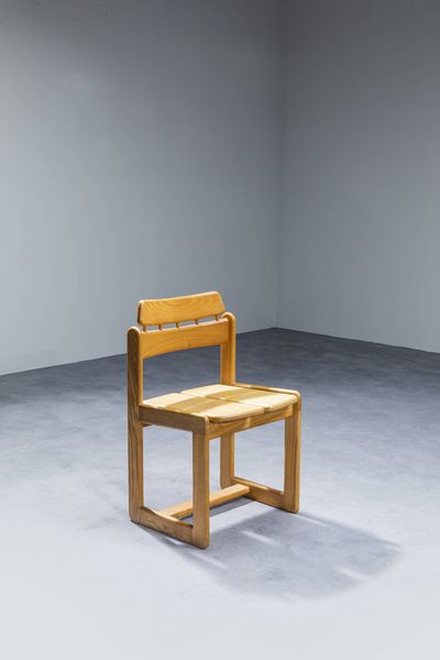 ILMARI TAPIOVAARA : Quattro sedie in legno frassino. Marchio sotto la seduta Prod. F.lli Montina anni '70  cm 74x46 5x43  - Asta Design - Associazione Nazionale - Case d'Asta italiane