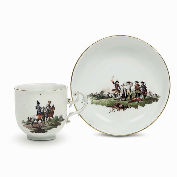 Tazza con piattino<BR>Meissen, 1750 circa  - Asta Porcellane venete ed europee di un'importante Famiglia veneziana - Associazione Nazionale - Case d'Asta italiane