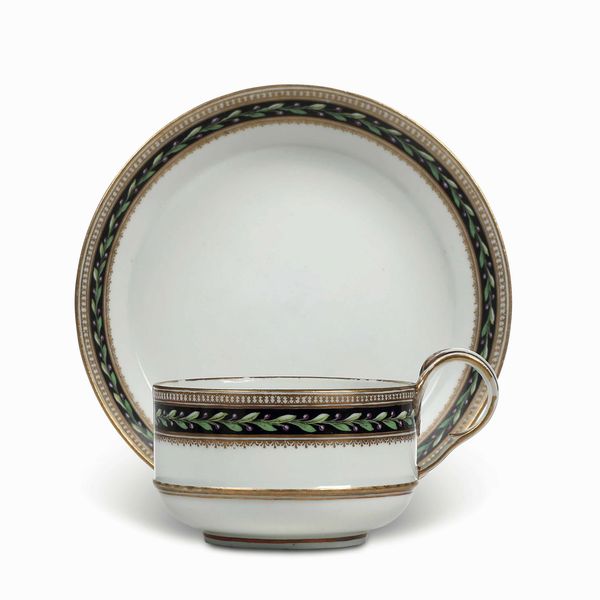 Tazza con piattino<BR>Meissen, periodo Marcolini (1774-1814), verso il 1810  - Asta Porcellane venete ed europee di un'importante Famiglia veneziana - Associazione Nazionale - Case d'Asta italiane