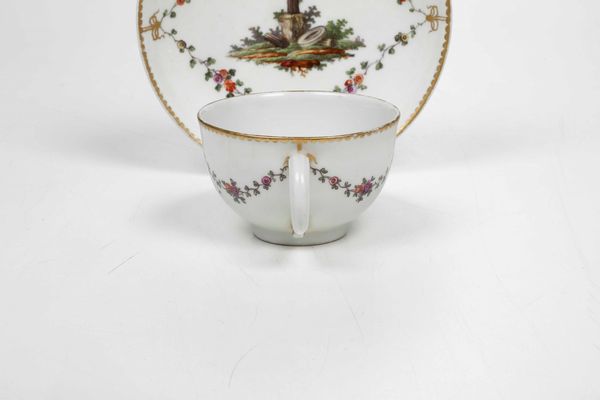 Tazza con piattino<BR>Germania, Manifattura di Ludwigsburg, 1760-1770  - Asta Porcellane venete ed europee di un'importante Famiglia veneziana - Associazione Nazionale - Case d'Asta italiane