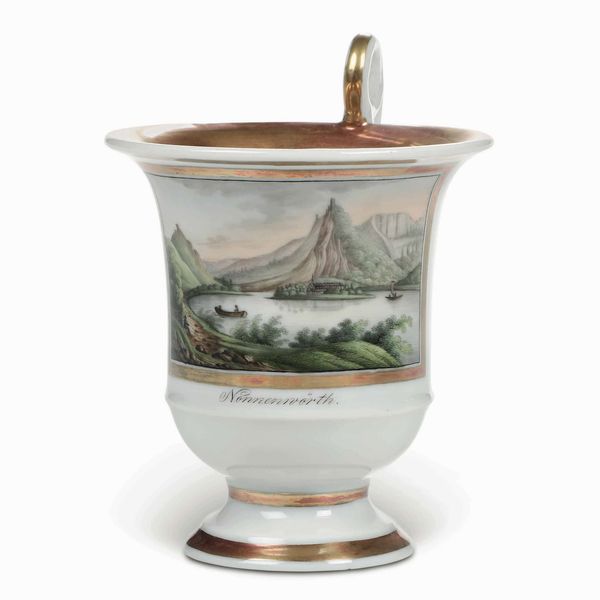 Tazza<BR>Germania, Turingia, Manifattura di Gotha, 1835-1850 circa<BR>  - Asta Porcellane venete ed europee di un'importante Famiglia veneziana - Associazione Nazionale - Case d'Asta italiane