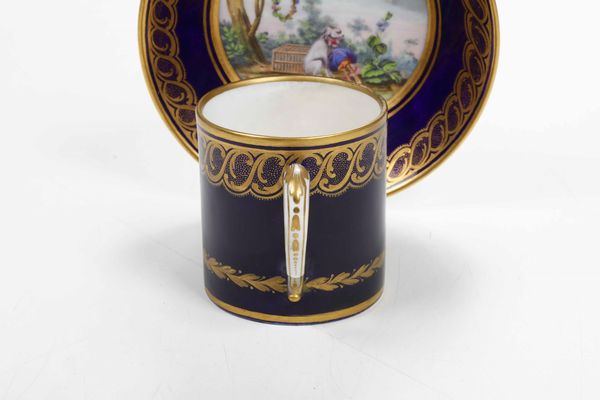 Tazza con piattino<BR>Svres, verso il 1790  - Asta Porcellane venete ed europee di un'importante Famiglia veneziana - Associazione Nazionale - Case d'Asta italiane