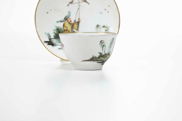 Tazza con piattino<BR>Nove, Manifattura Antonibon, gestione Parolin, 1785-1790<BR>  - Asta Porcellane venete ed europee di un'importante Famiglia veneziana - Associazione Nazionale - Case d'Asta italiane