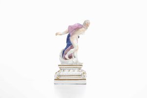 Figurina di Nettuno<BR>Meissen, 1750 circa  - Asta Porcellane venete ed europee di un'importante Famiglia veneziana - Associazione Nazionale - Case d'Asta italiane