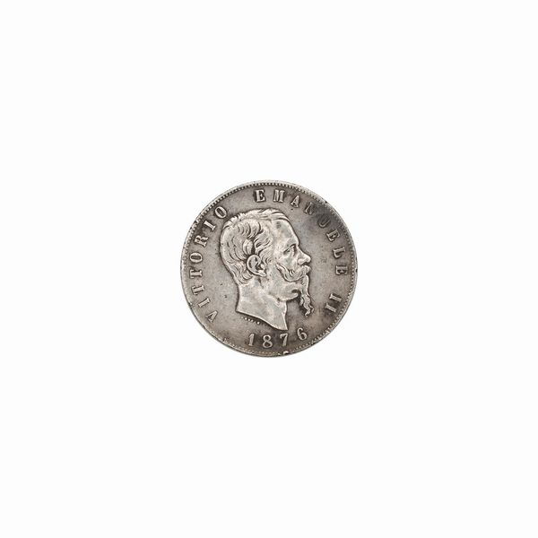 5 Lire Vittorio Emanuele II Regno d'Italia 1861-1878  - Asta Asta a Tempo - Dipinti Stampe Monete e Gioielli Web Only - Associazione Nazionale - Case d'Asta italiane