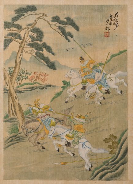 Sette dipinti su carta raffiguranti soggetti diversi, Cina, XX secolo  - Asta Asian Art - Associazione Nazionale - Case d'Asta italiane