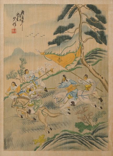 Sette dipinti su carta raffiguranti soggetti diversi, Cina, XX secolo  - Asta Asian Art - Associazione Nazionale - Case d'Asta italiane