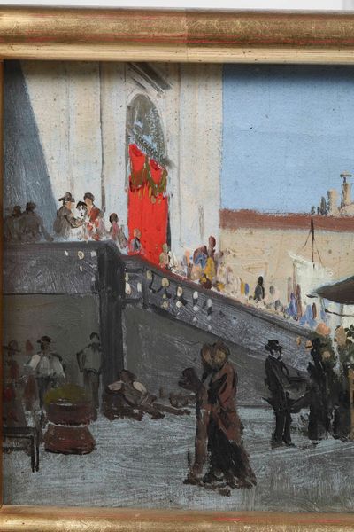 Antonietta Brandeis : La Festa del Redentore di fronte la Basilica del Redentore alla Giudecca  - Asta Dipinti del XIX e XX secolo - Associazione Nazionale - Case d'Asta italiane