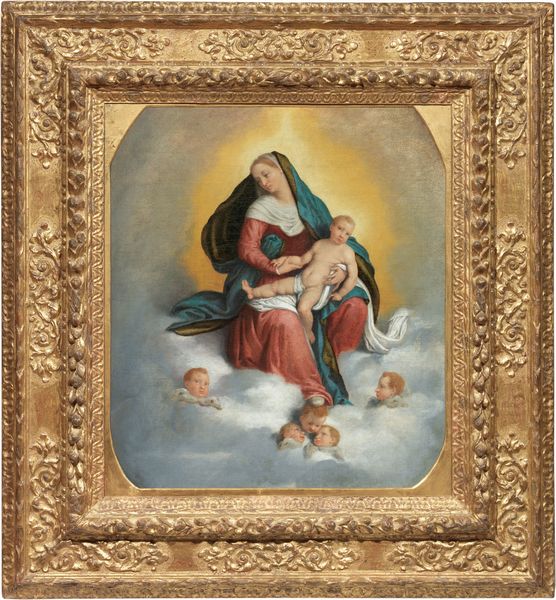 Giovan Battista Moroni : Madonna col Bambino e cherubini  - Asta Dipinti e Sculture del XIX e XX secolo - Associazione Nazionale - Case d'Asta italiane