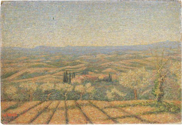 Vittorio Meoni : Campagna di San Gimignano  - Asta Dipinti e Sculture del XIX e XX secolo - Associazione Nazionale - Case d'Asta italiane