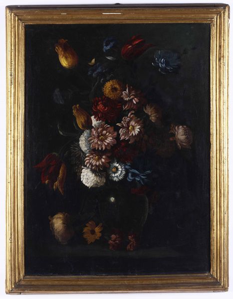 Scuola del XVIII secolo Natura morta con vaso di fiori  - Asta Dipinti Antichi - Associazione Nazionale - Case d'Asta italiane