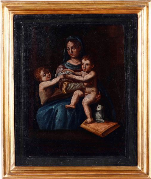 Scuola italiana del XVII secolo Madonna con bambino e S. Giovannino  - Asta Dipinti Antichi - Associazione Nazionale - Case d'Asta italiane