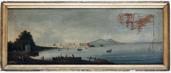 Pittore del XIX secolo Veduta di Napoli  - Asta Dipinti Antichi - Associazione Nazionale - Case d'Asta italiane