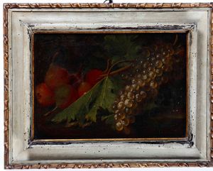 Paolo Antonio Barbieri, Attribuito a - Natura morta con pere e uva