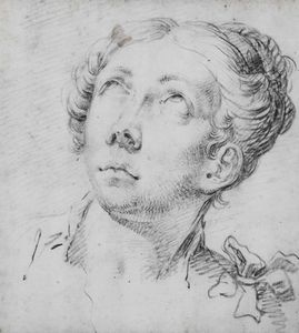Giambattista Tiepolo, nei modi di - Volto di dama