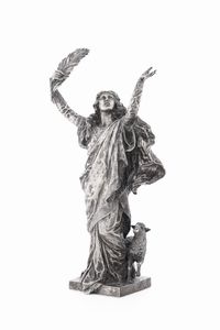 Guido Galli (Roma 1873 - ?). Italia inizi XX secolo Sant'Agnese  - Asta Scultura del XIX e XX secolo - Associazione Nazionale - Case d'Asta italiane